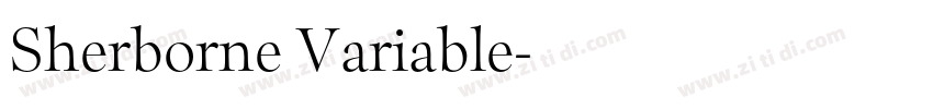 Sherborne Variable字体转换